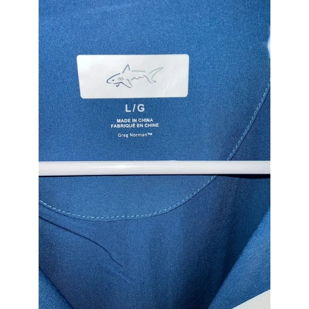 Greg Norman Women's Blue White Floral Clubhouse Quarter Zip Jacket Size L